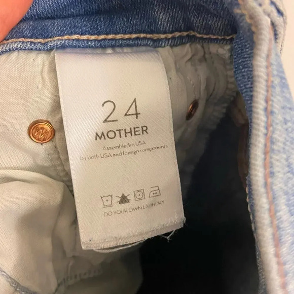 MOTHER The Swooner Ankle Slice Lemonade and Lies Blue Size 24 - Picture 5 of 8